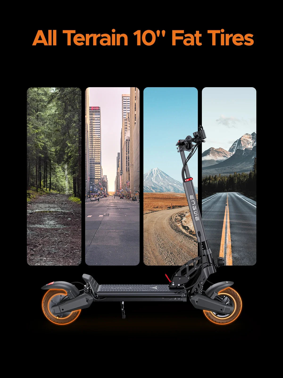 ENGWE Y400 Electric Foldable Scooter, 750W Motor, 23MPH Max Speed, 48V 10.4AH Battery, 25-Mile Range, Urban And Mountain Travel