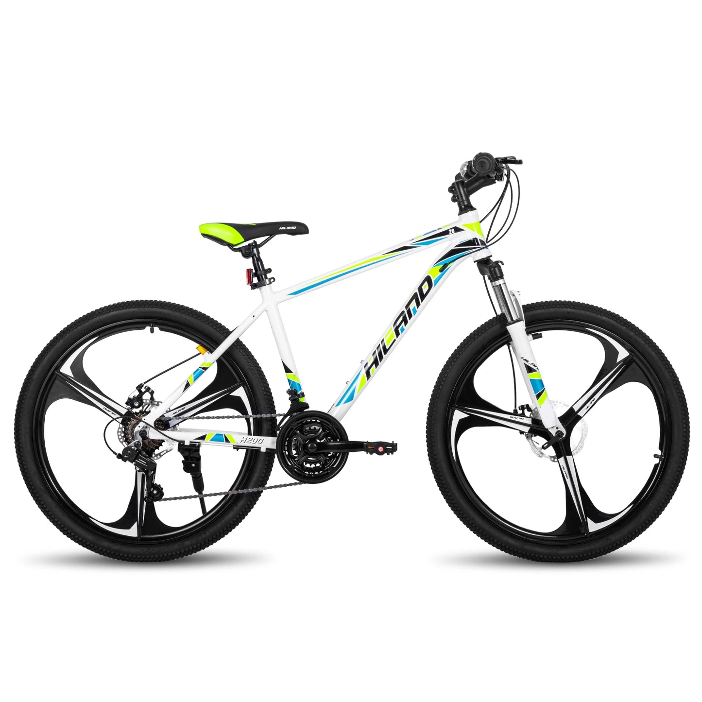 Hiland Mountain Bike,Shimano 21 Speeds Drivetrain,Aluminum Frame 26 Inch Wheels, with Disc-Brake for Men Women Men's MTB Bicycle