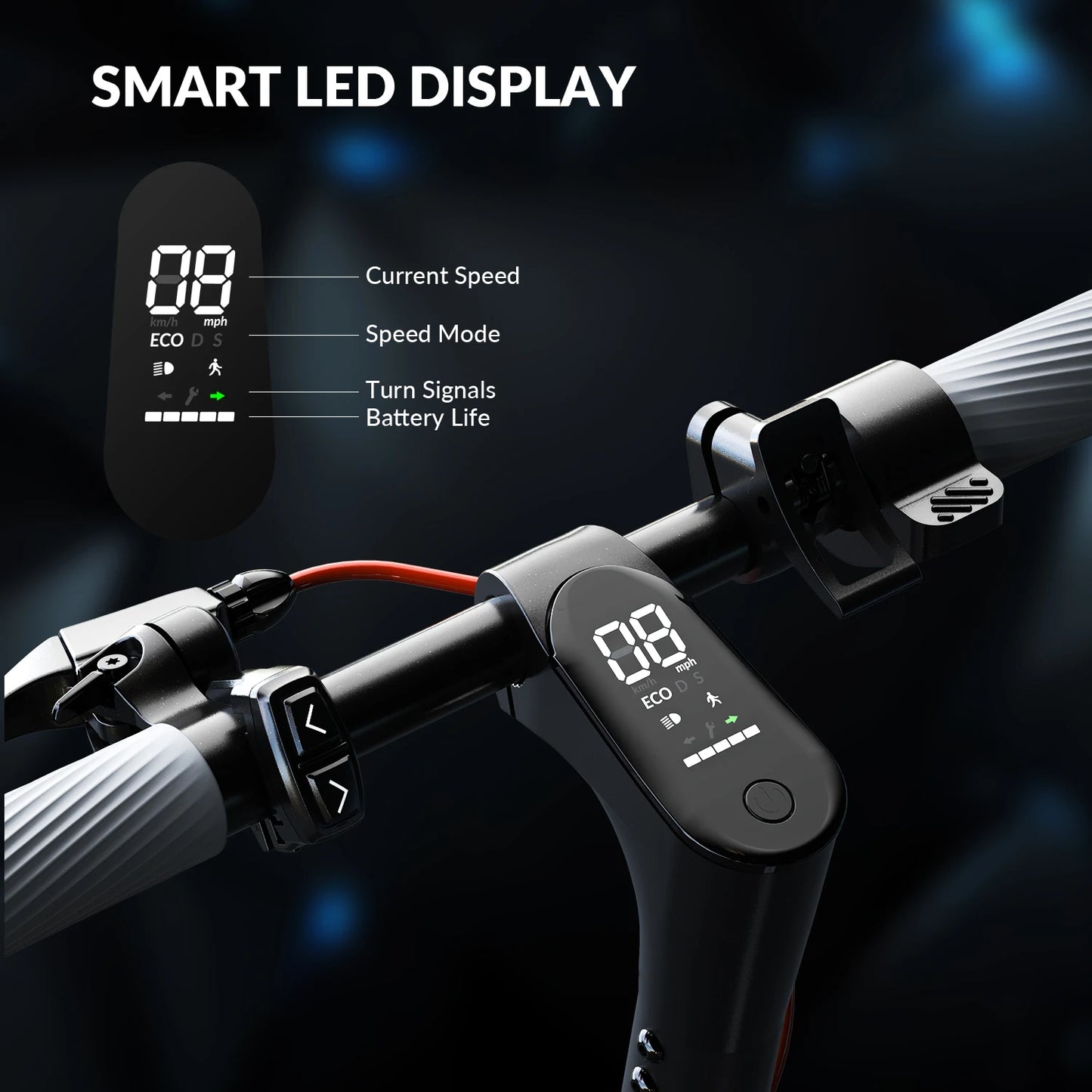 5TH WHEEL A16lite Electric Scooter for Adults, 18MPH, 12.4 Miles Range, 8.5" Solid Tires, Turn Signals, Dual Braking