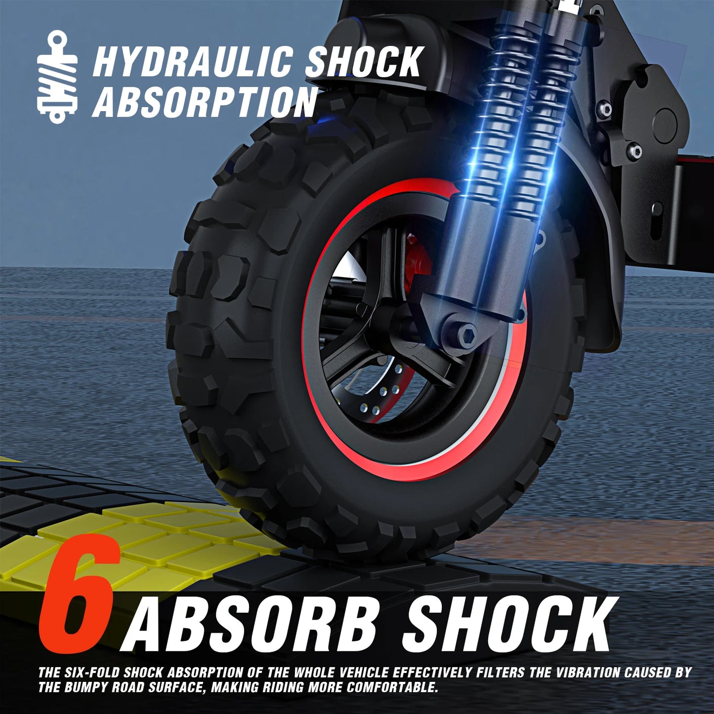 1200W Off-Road Adult Electric Scooter with Seat Height Adjustable 48V 21Ah Battery Long Range 33Mph Foldable Commuting E-Scooter