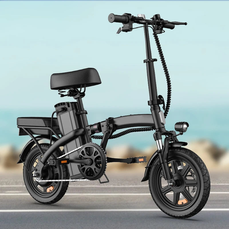 14" Foldable Electric bicycle for Adult, Peak 500W Motor with 48V 7.5Ah Removable Battery 40 Miles Range 3 Hours Charge Time