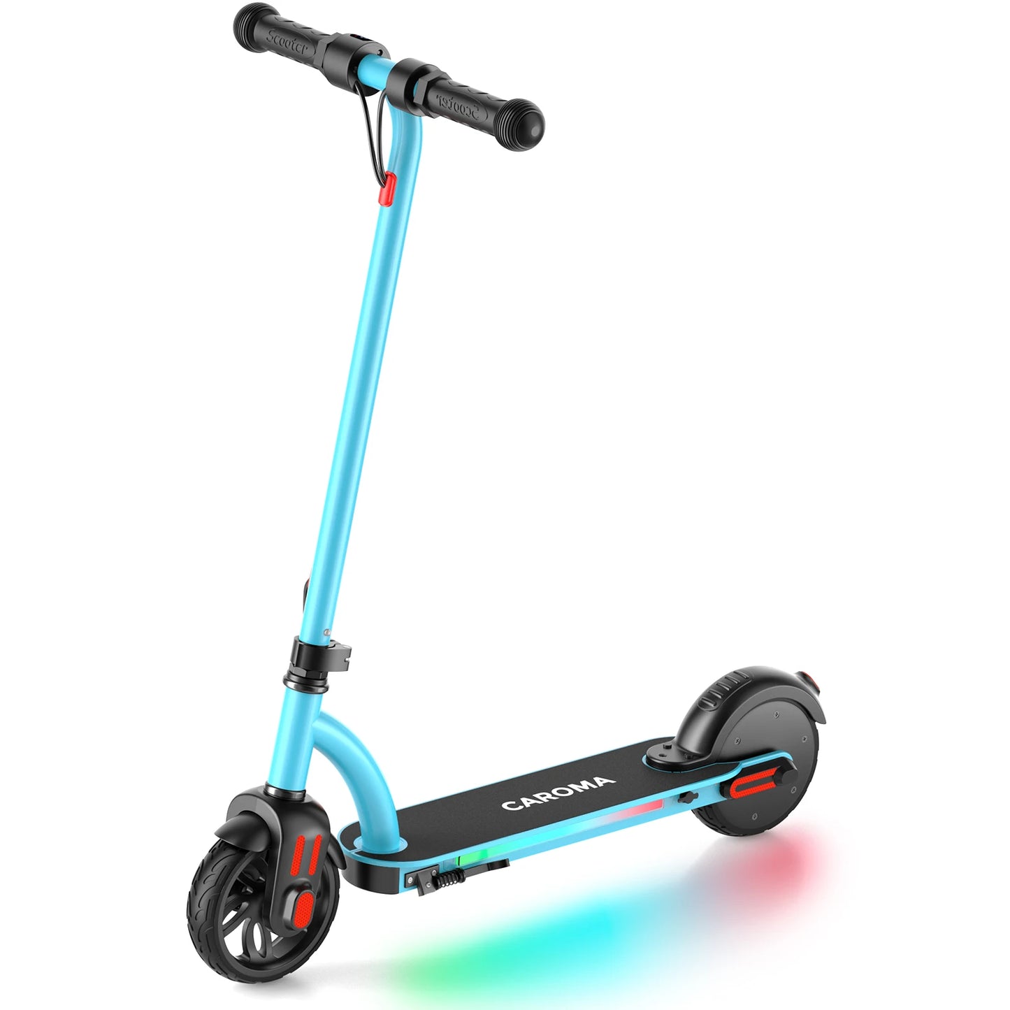 Caroma Electric Scooter for Kids Ages 6-14, 150W Motor & 10 Mph, 85 Mins Ride Time, Adjustable Height & Speed, LED Display