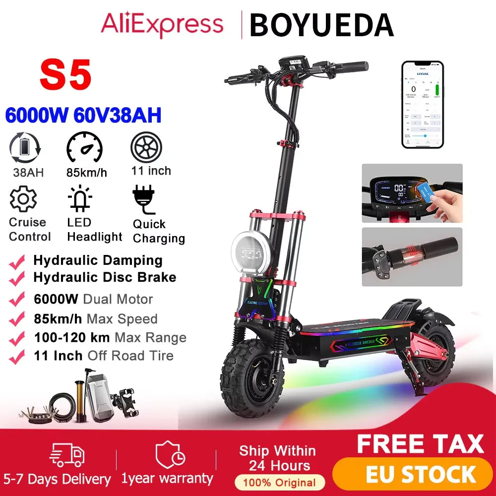 BOYUEDA S5 6000W Electric Scooter Adult