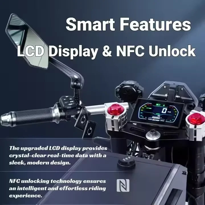 M10 Electric Scooter 72V50AH10000W Dual Drive Electric Scooter NFC Remote Control Adult Electric Scooter Off-road Long Endurance