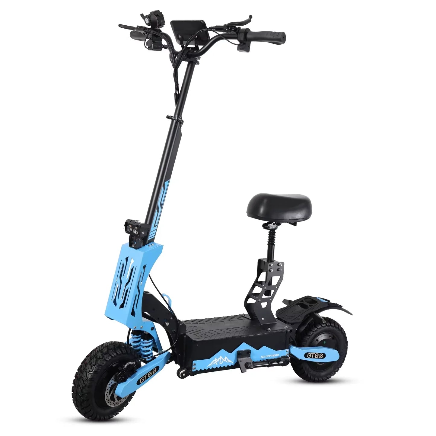 2025 EU New Blue GT08 5600w Dual Motor Electric Scooter 60v 27ah Max Speed 75km/h Range 65km Foldable Electric Scooter