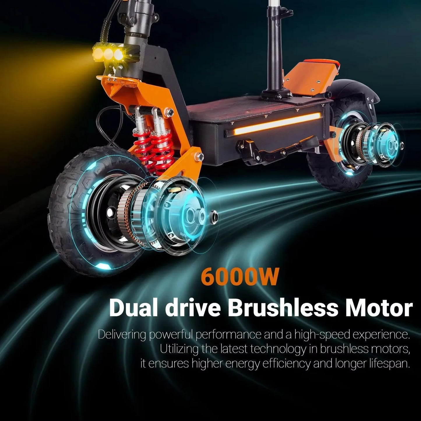 X5 Electric Scooter 6000W60V40V Dual Suspension Shock Absorption Maximum Speed 95 Km/H 11 Inches Maximum Mileage 90 Km Off-road