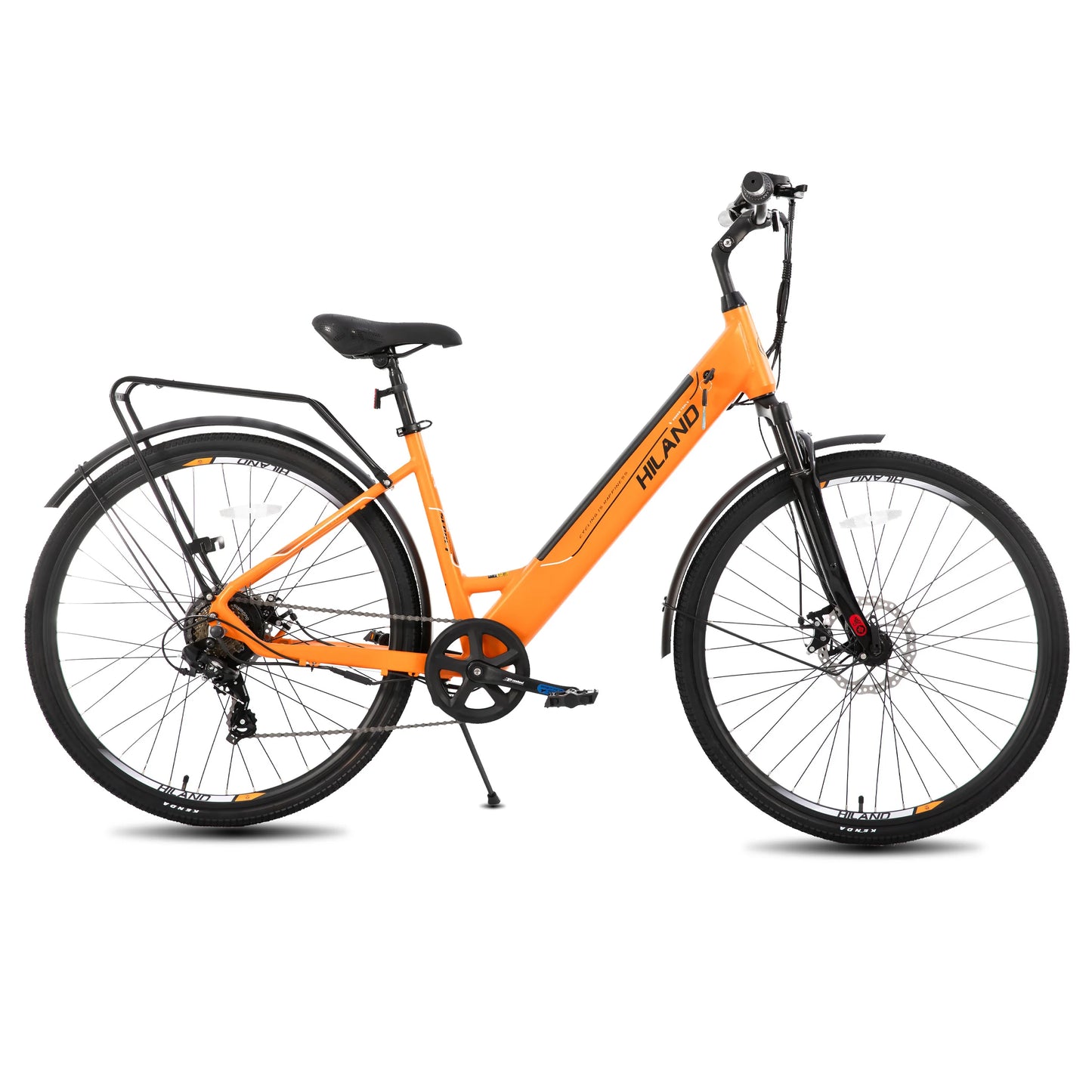 HILAND electric road bike, detachable lithium battery, commuting electric bike, Including shelves, 250W, with LCD display