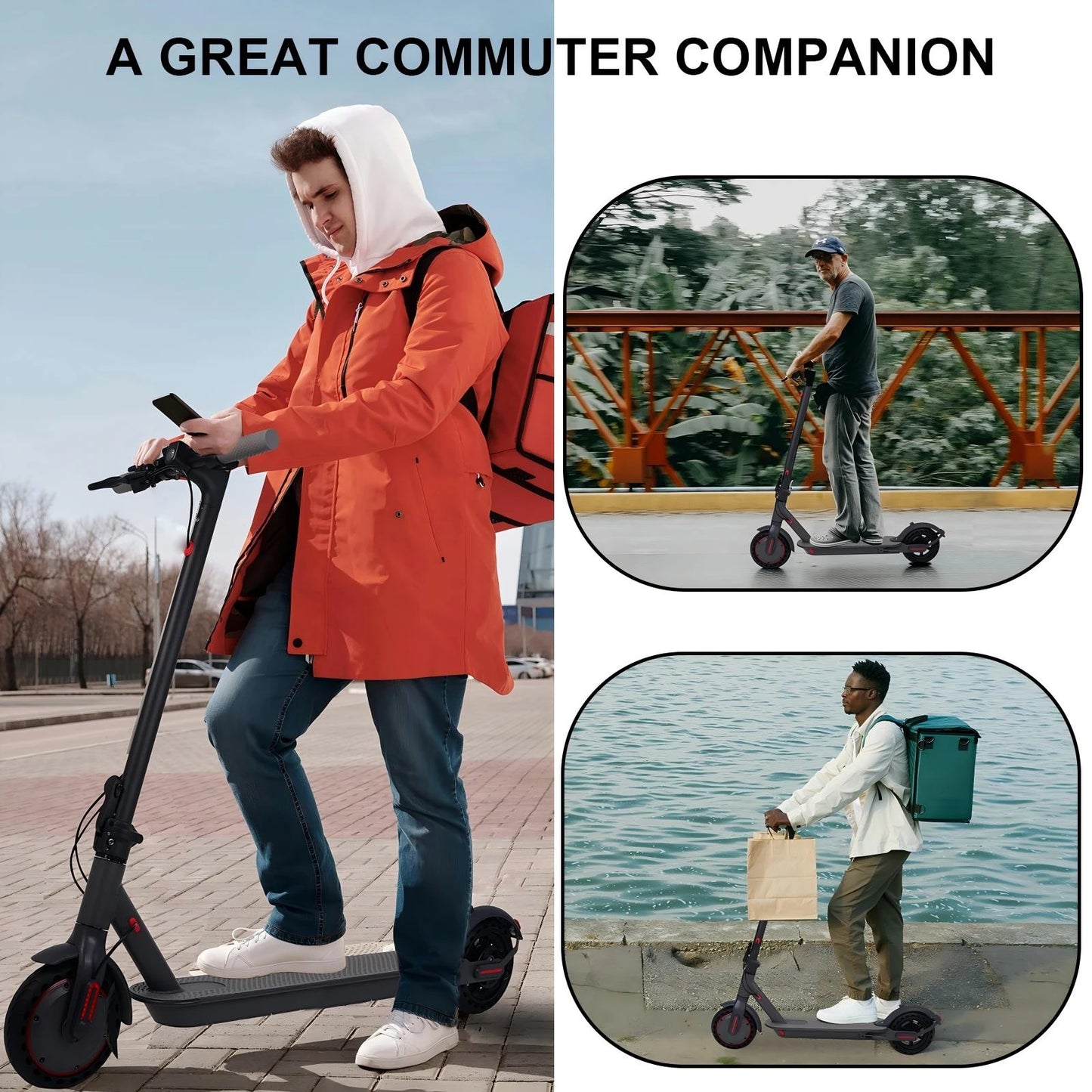 SURPOOTER Electric Scooter 350W 10.5Ah 36V Waterproof and Shock-absorbing Foldable APP lock function E-SCOOTER Local Shipping