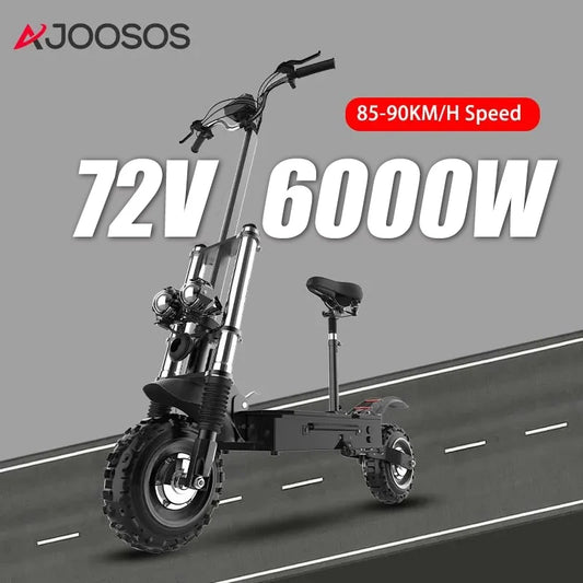 11inch Off Road Electric Scooter Dual Motor 85km/h Electric Scooter Adult 72V 6000W Powerful Electric Kick Scooter for Adults