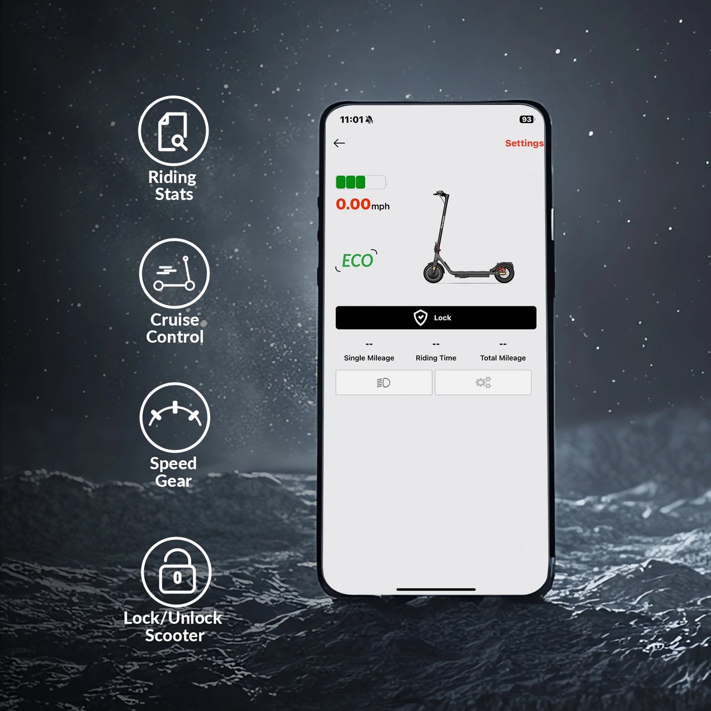 5TH WHEEL A16lite Electric Scooter for Adults, 18MPH, 12.4 Miles Range, 8.5" Solid Tires, Turn Signals, Dual Braking