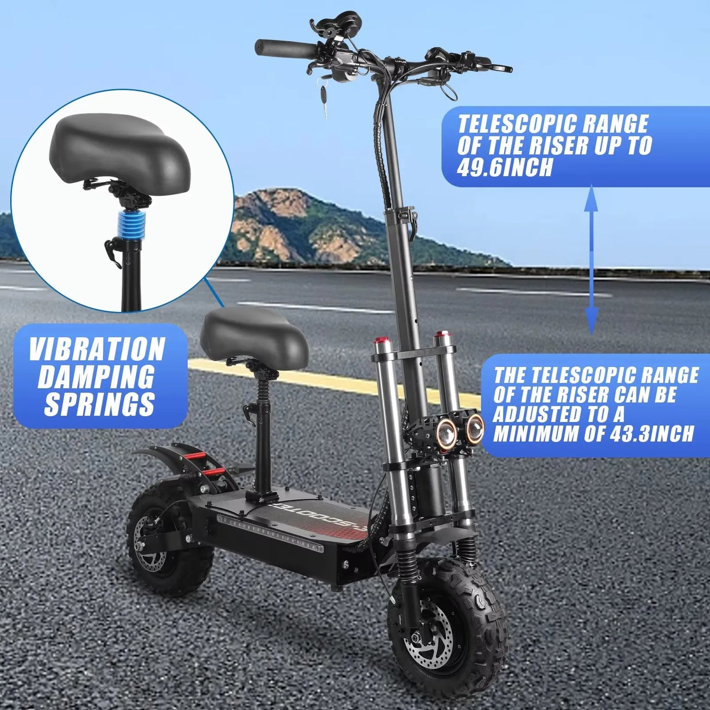 6000W High Power Adult Electric Scooter Off-Roadx