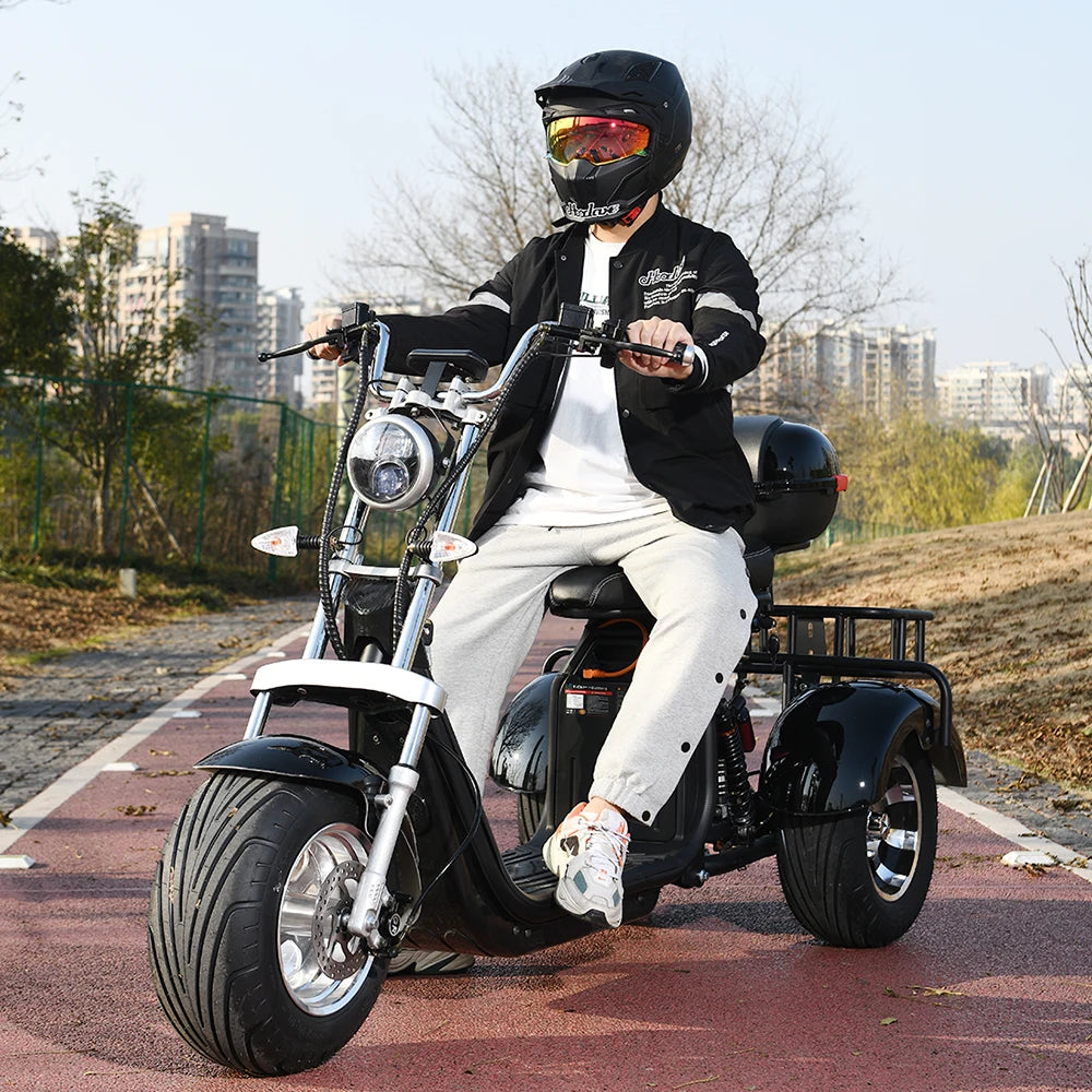 3 Wheel City Road Electric Scooter  For Adults 3 Wheel Bikes 3000W Motor Top Speed 25 Miles 20AH 60V Electric Motorcycle