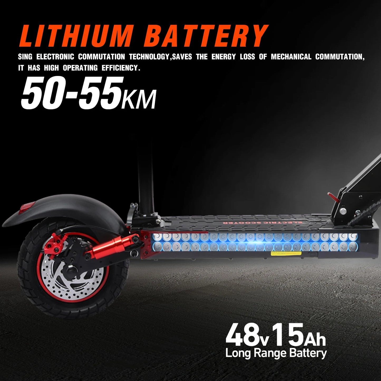 800W Portable Electric Scooter with Seat, Foldable