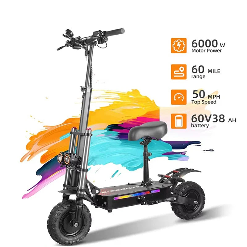 6000W High Power Adult Electric Scooter Off-Roadx