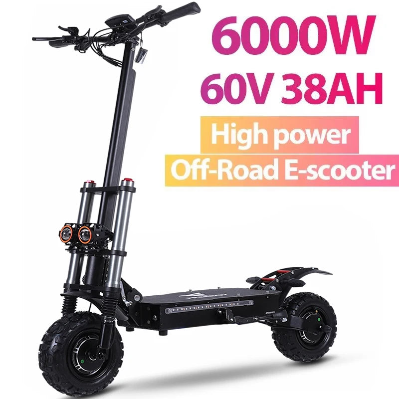Adult Electric Scooter Foldable 60 Miles Range 50 Mph Fast E-Scooter