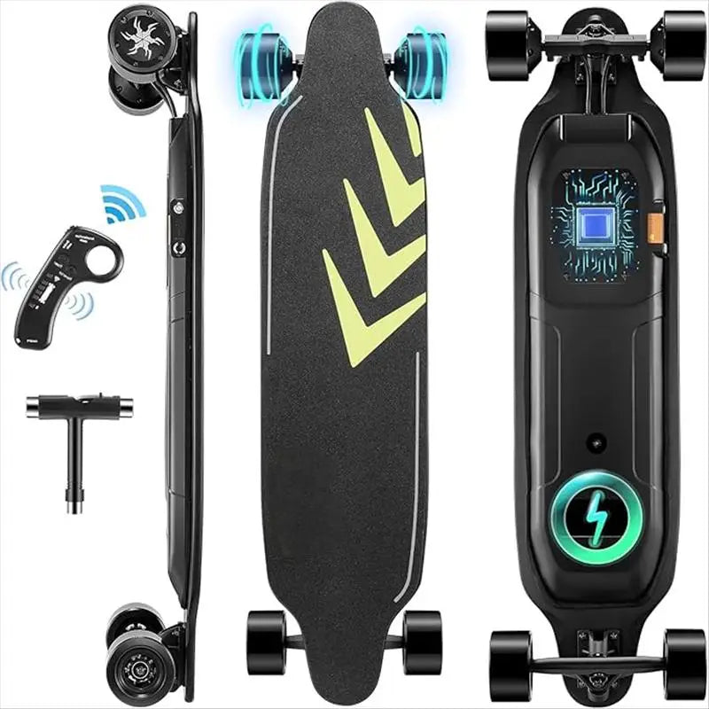 38" Electric Skateboard with Remote Control, 300 lbs Max Load