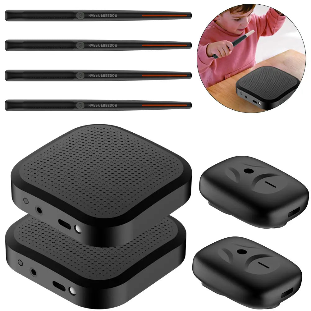 Air Drum with Drumsticks Portable Electronic Virtual Air Drum Drumsticks Pedals Smart Electronic Drum Set Gift for Adults Kids