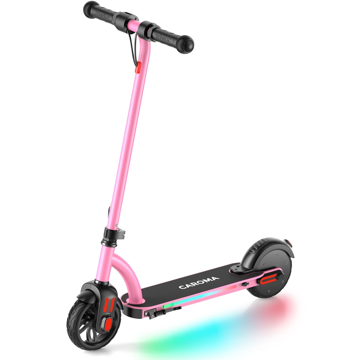 Caroma Electric Scooter for Kids Ages 6-14, 150W Motor & 10 Mph, 85 Mins Ride Time, Adjustable Height & Speed, LED Display