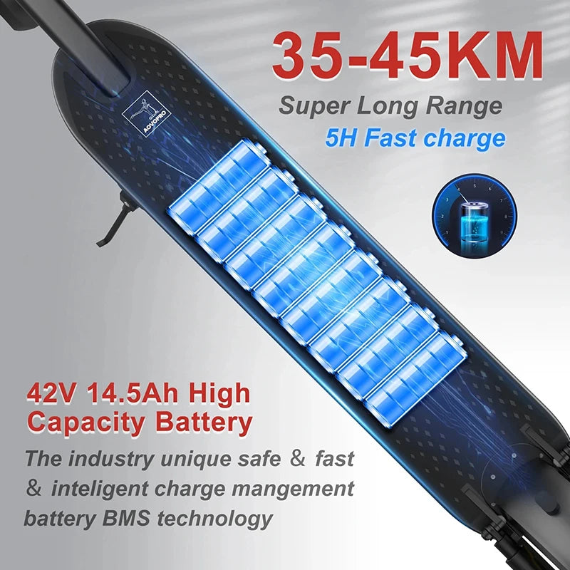 AOVOPRO ESMAX electric scooter, 500W power motor up to 40km/h,With dual braking system and dual suspension design