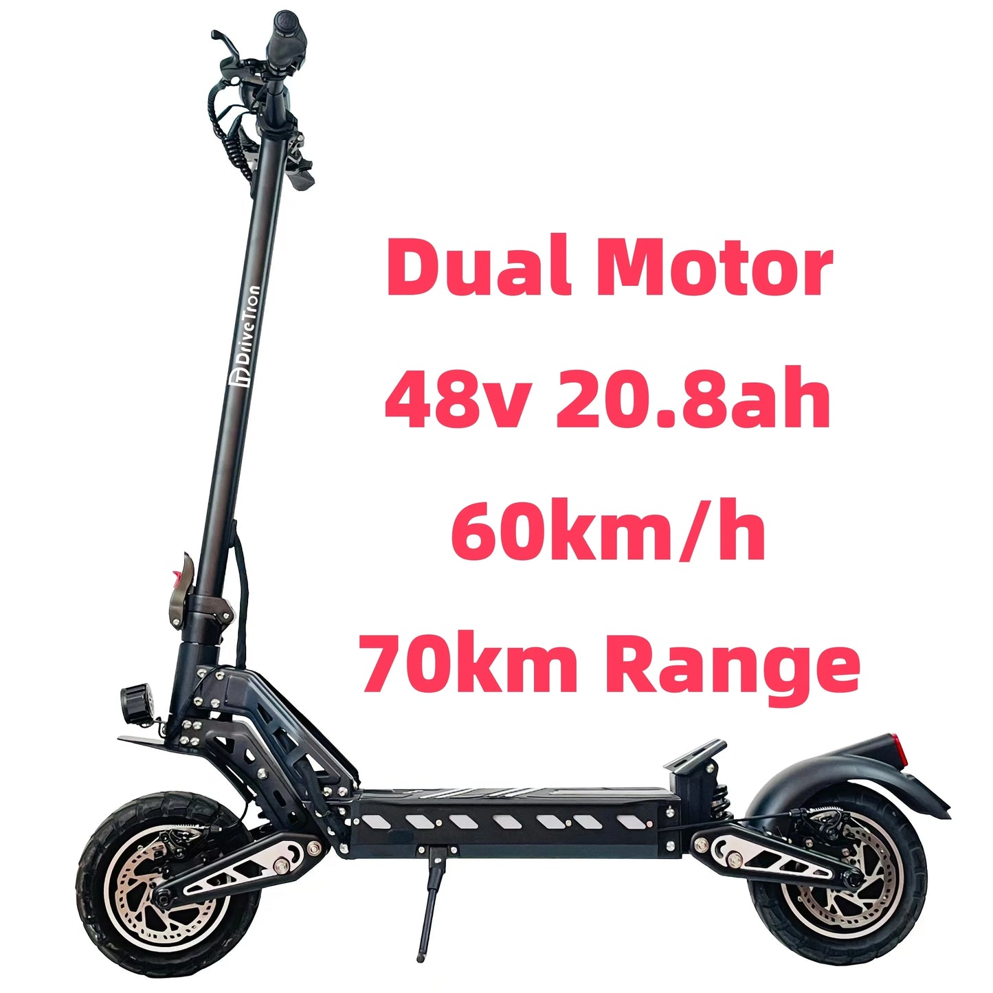 DT10 Dual Motor 48V 52V 20.8Ah Electric Scooter 1200W*2 1000W*2 60KM/H 70KM/H Range 70KM 80KG Offroad-Elektroroller