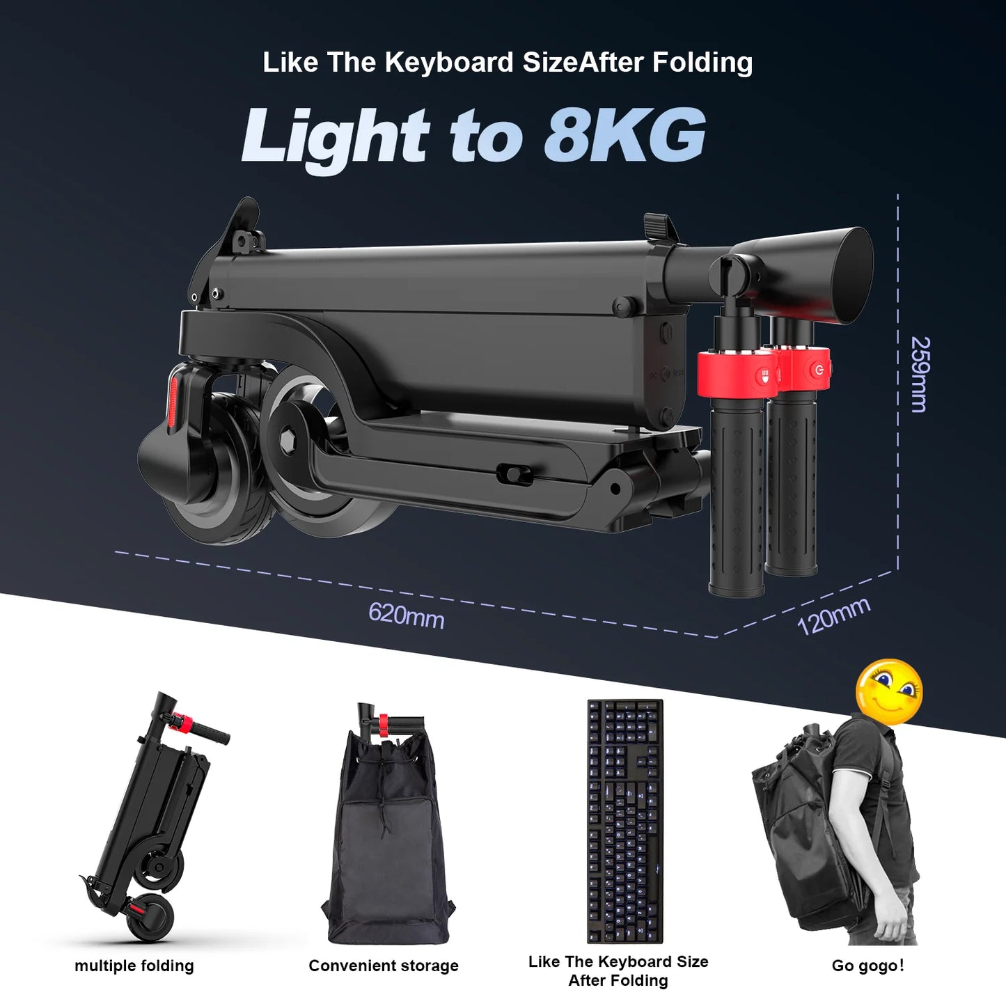 HX 7.5AH Electric E Scooter 350W 25KM/H Foldable Electric Kick Scooter Scooters 5.5 Inch APP Smart Escooter for Adults