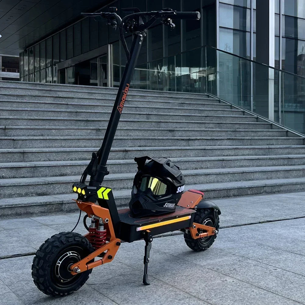 New Off road Electric Scooter 6000W Dual Motor Maximum Speed 80-100KM/H 60V-38AH Battery Maximum Range 120KM Foldable 11 inch