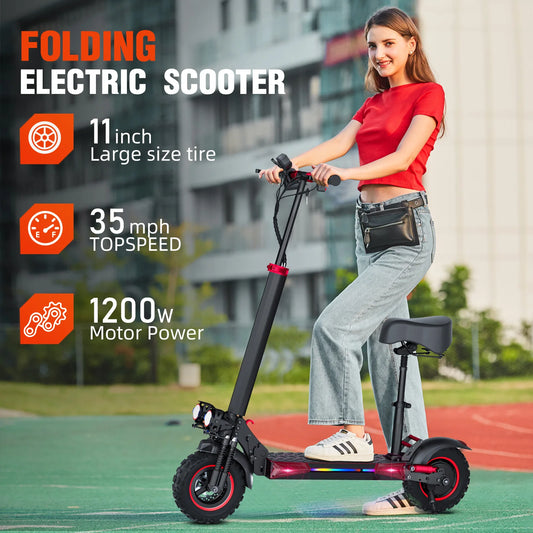 Electric Scooter with Seat for Adults