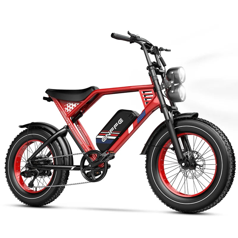 Enffe ES2S 1500W Electric Bike 48V 22.5 Ah Battery E-bike,Fat Tire Electric Bicycle 32mph Shock Absorber e bike dirt bike adults