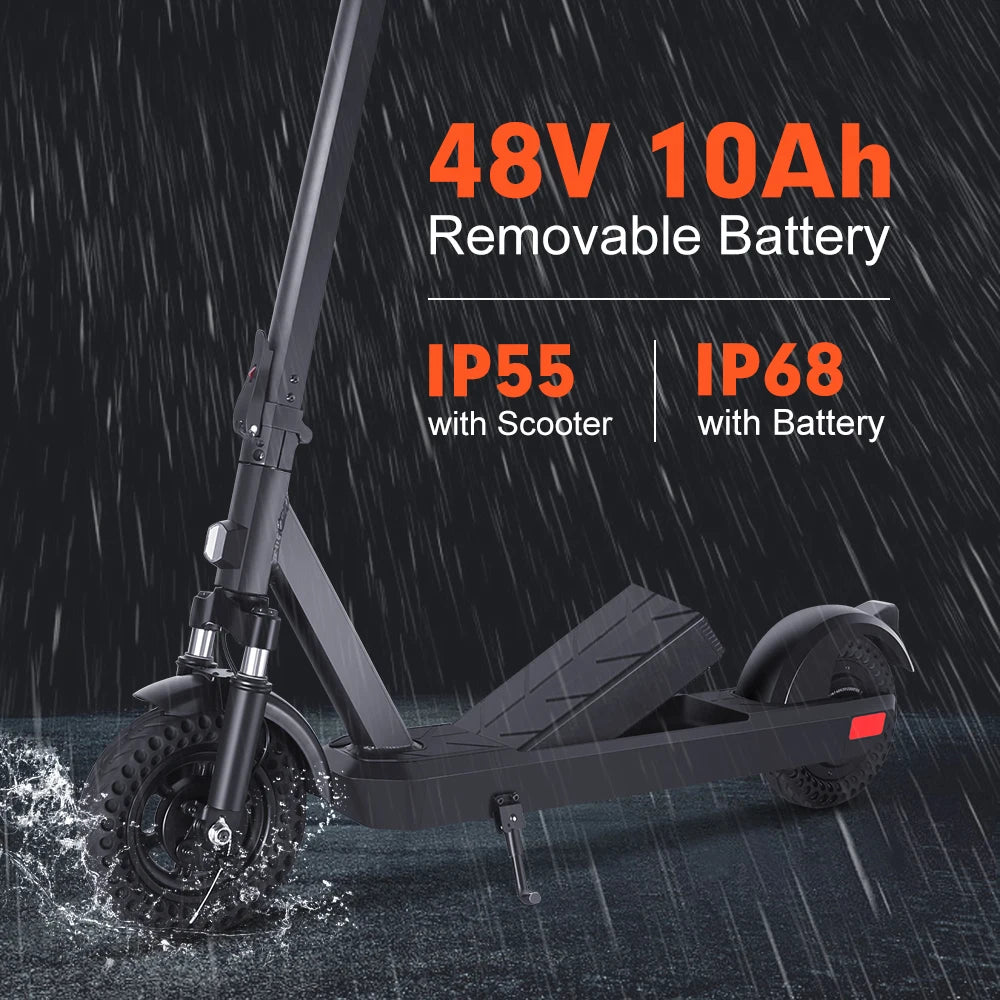 Mankeel Pioneer Electric Scooter 48V 10Ah 16Mph 500W Electric Scooter 10 inch Off-road Tire Folding EScooter for Adults Scooter