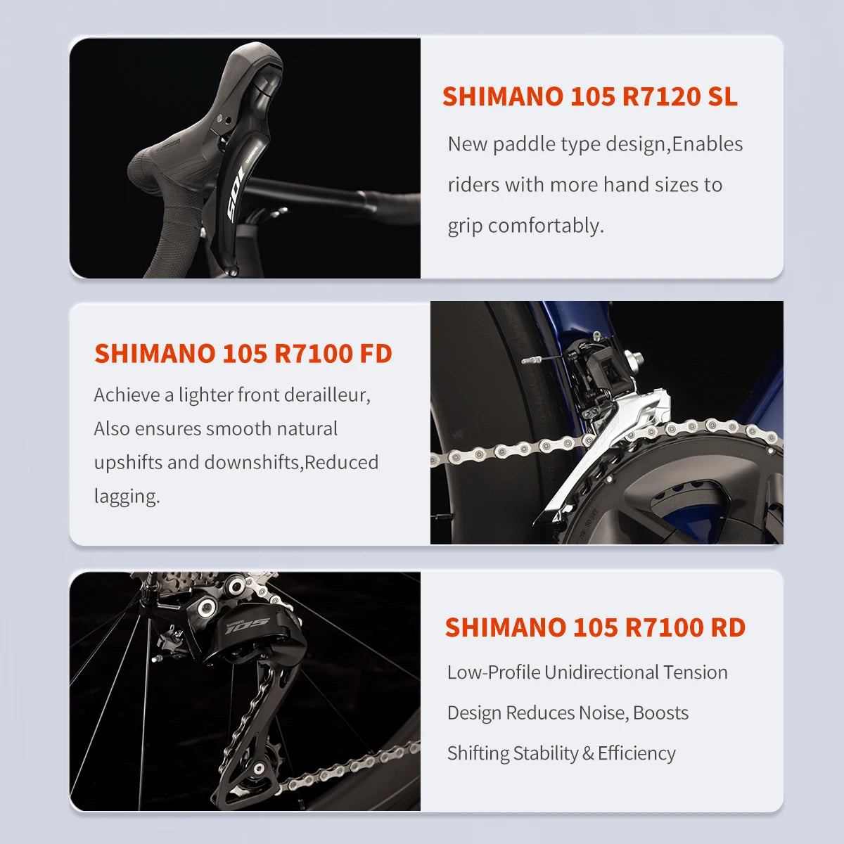 SAVA NEW A7L Carbon Road Bike, Adult Racing Bike, Equipped With Shimano 105 R7100, 24-Speed Hydraulic Brakes