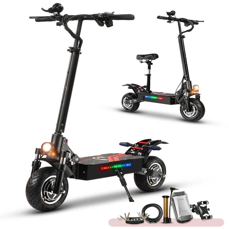High-Speed Off-Road Electric Scooter 3200W Dual Motor Long Endurance Mileage with Silent Tire Foldableing Commuting E-scooter