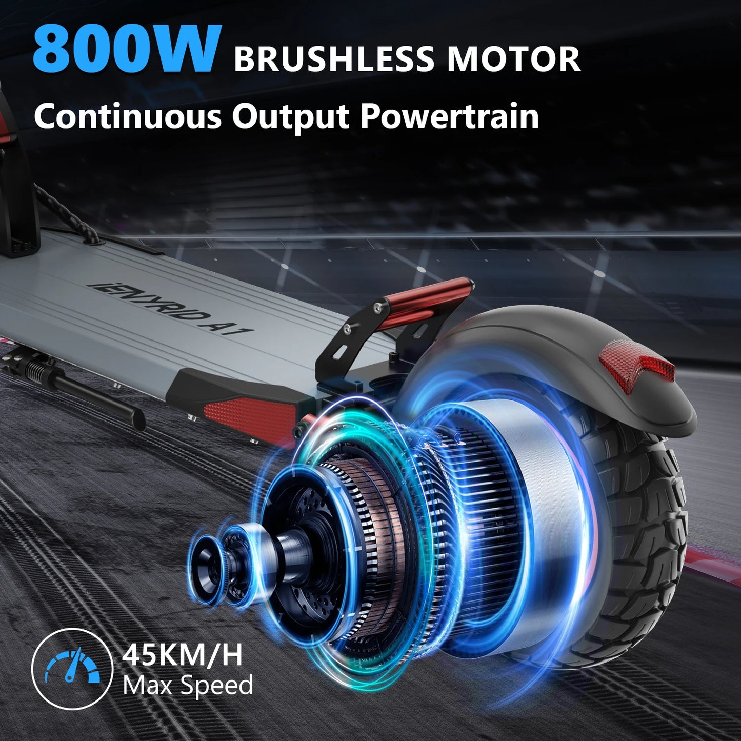 IENYRID iE-A1 Foldable Electric Scooter 800W/48V/12.5 AH E-Scooter Max Speed 45KM Per Hour Max Range 20-30KM E-Scooter