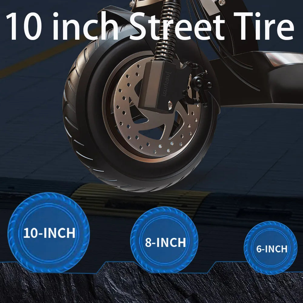 48V 26AH Lithium Battery Electric Scooter with Seat Max Speed 65KM/H E Scooter 1200W Single Motor 35° Climbing Angle for Adults