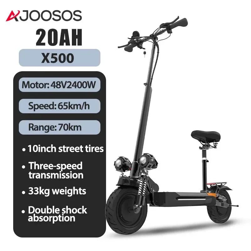 AJOOSOS 2024 X60 X700 X500 Electric Scooter 2400W-5600W Dual Motor Electric Scooters Adults Removable Seat Patinete Eléctricos