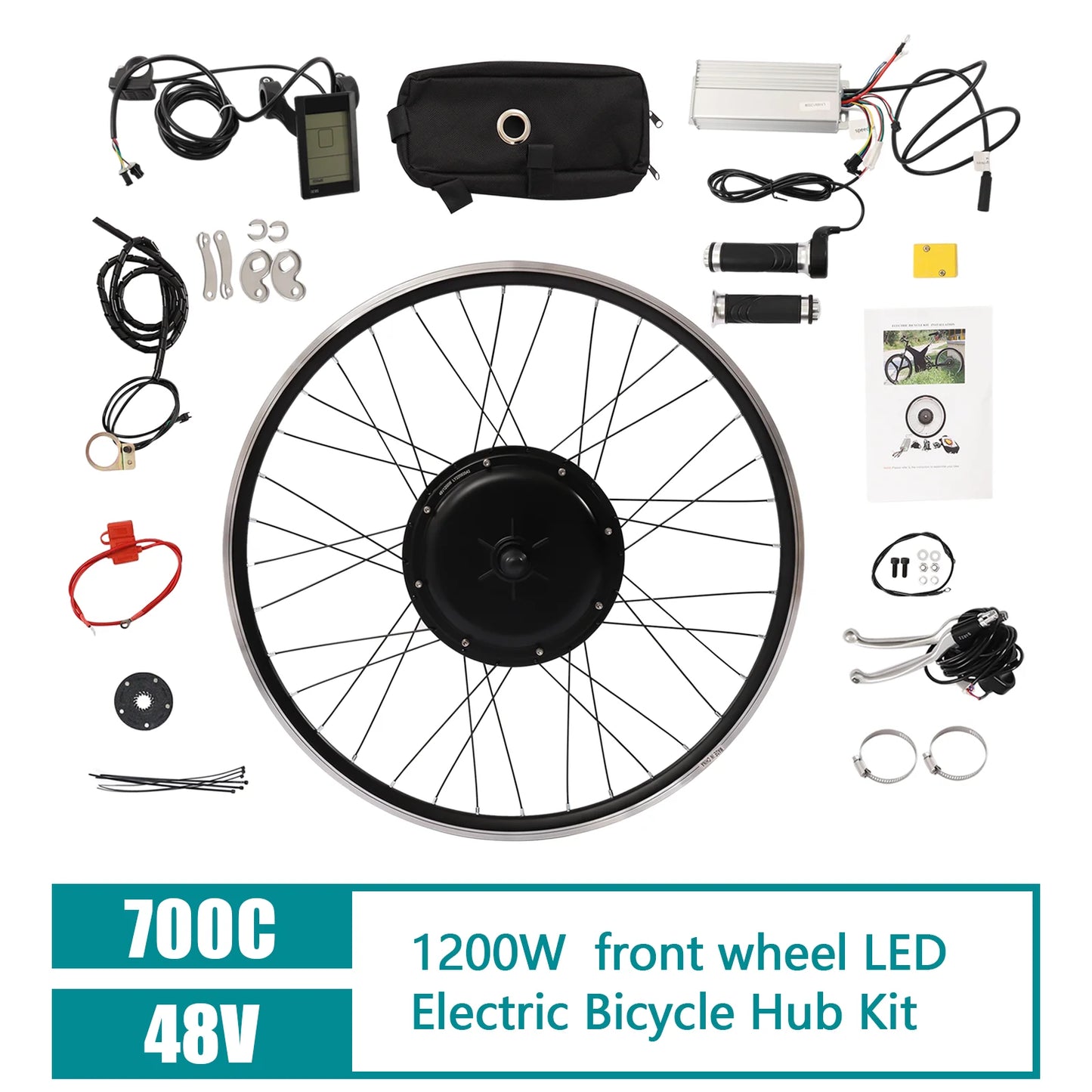 48V 1200W Front Wheel Electric Bicycle Motor Kit