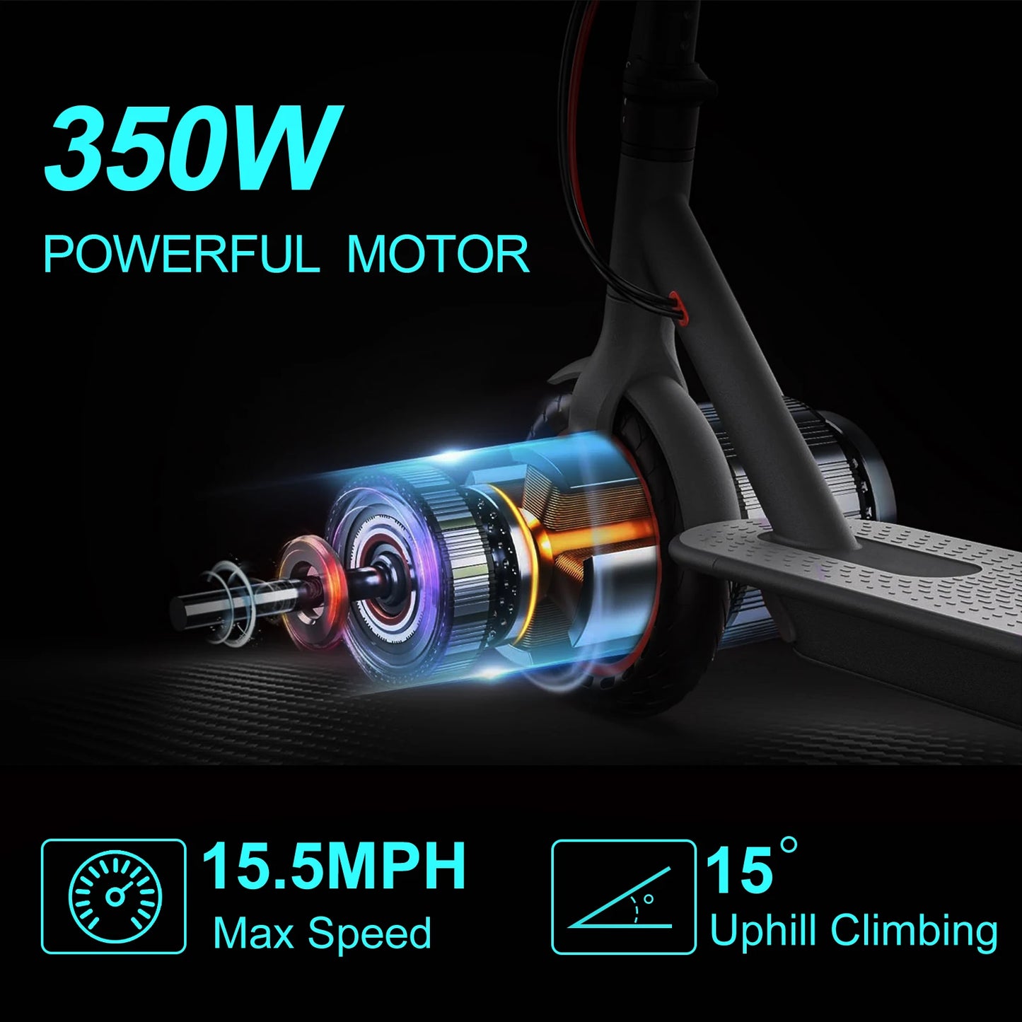 HEZZO-Foldable Electric Kick Scooter, 8.5Inch, 350W, 36V, 10.4Ah, Powerful Xiomi, Cheap Foldable Trotinette, EU and US Warehouse