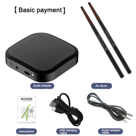 Virtual Air Drum Set Professional Electric Air Drumsticks Electronic Virtual Air Drum Drumsticks Pedals Gift for Adults Kids