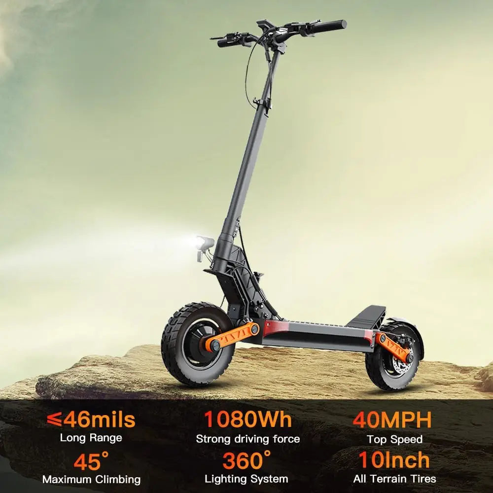 JOYOR S10-S-Z Folding Electric Scooter 1000W*2 Dual Motors 60V18AH High-capacity Battery 10*3.0 Widen Tires 75Km Max Range