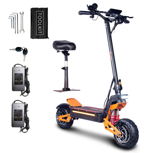 TOURSOR X5 Electric Scooter For Adults 2500W*2 Dual Motor 52V26Ah Battery E-Scooter 11Inch Tire Foldable Road EScooter