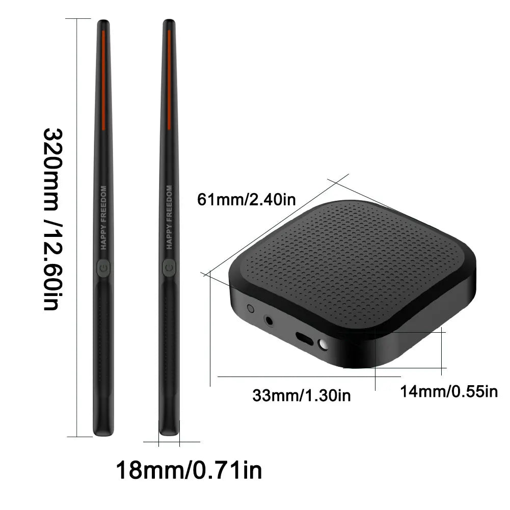 Somatosensory Virtual Drum Kit Electronic Air Drumsticks Musical Instrument Smart Wireless Virtual Reality Drum Stick Pedal Kit