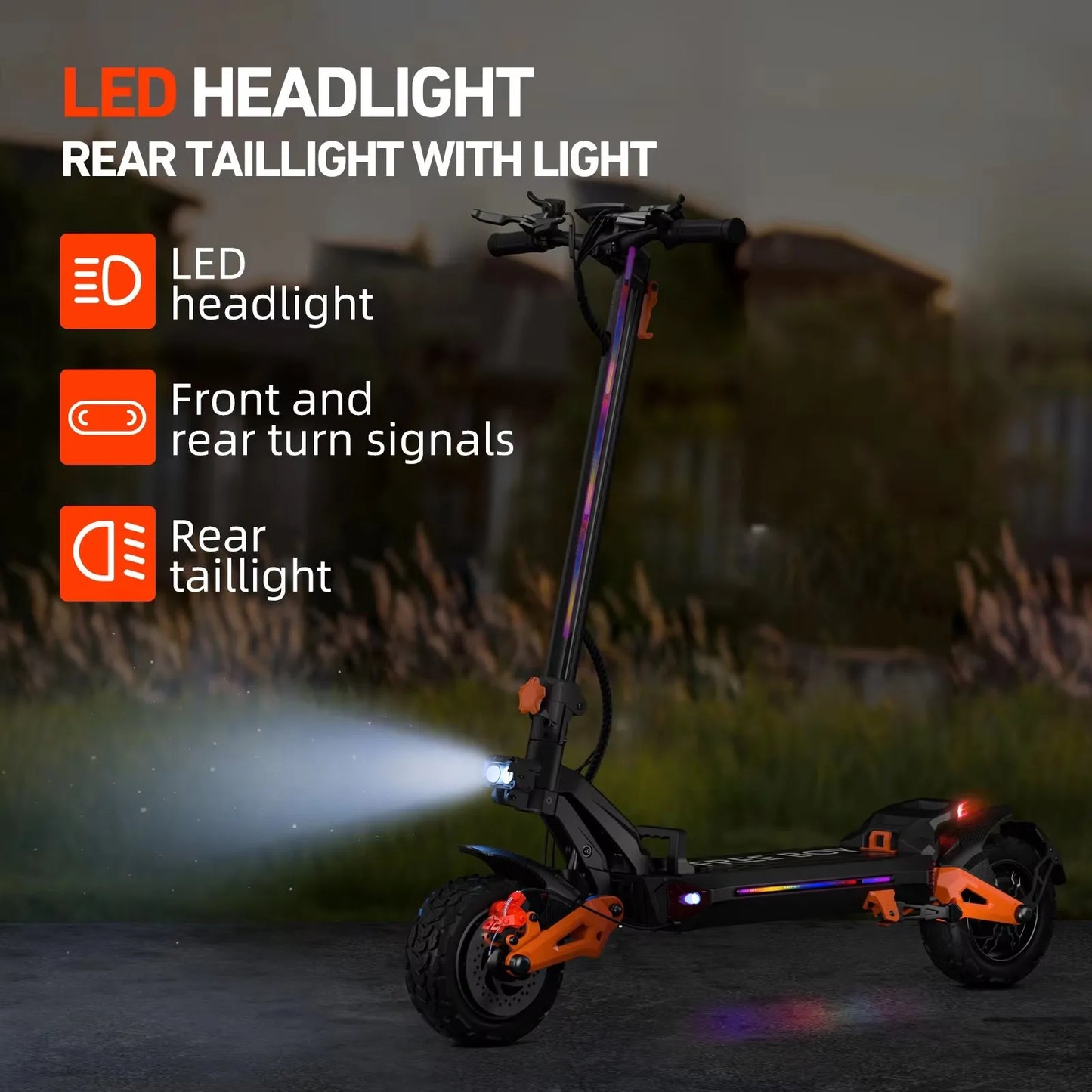 Dual Motor Adult Dual Shock-Absorbing Electric Scooter Long Endurance Double Rocker Arm Commuter Off-Road E-Scooter