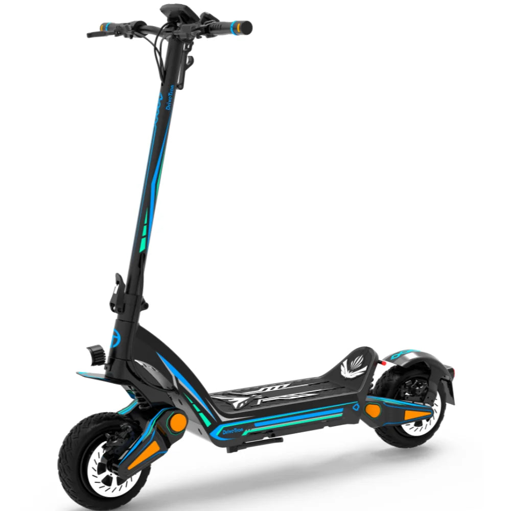 EU/USA Warehouse DT06 1200W*2 60V 23.4Ah 70KM/H 11 inch IPX5 Hydraulic Suspension Dual Motor Foldable Off Road Electric Scooter