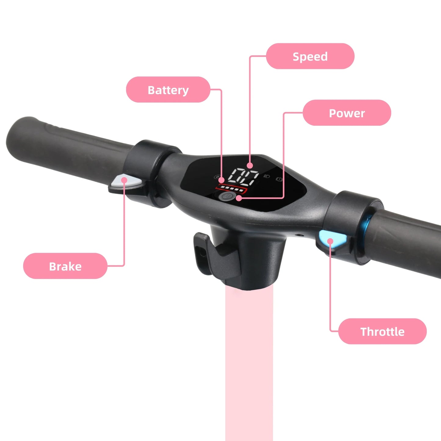 Foldable Electric Scooter EMOKO A43 130W,11Mph,6Mile,Children's Electric Scooter,21.6V 2AH,Suitable for 6-12 Years Old