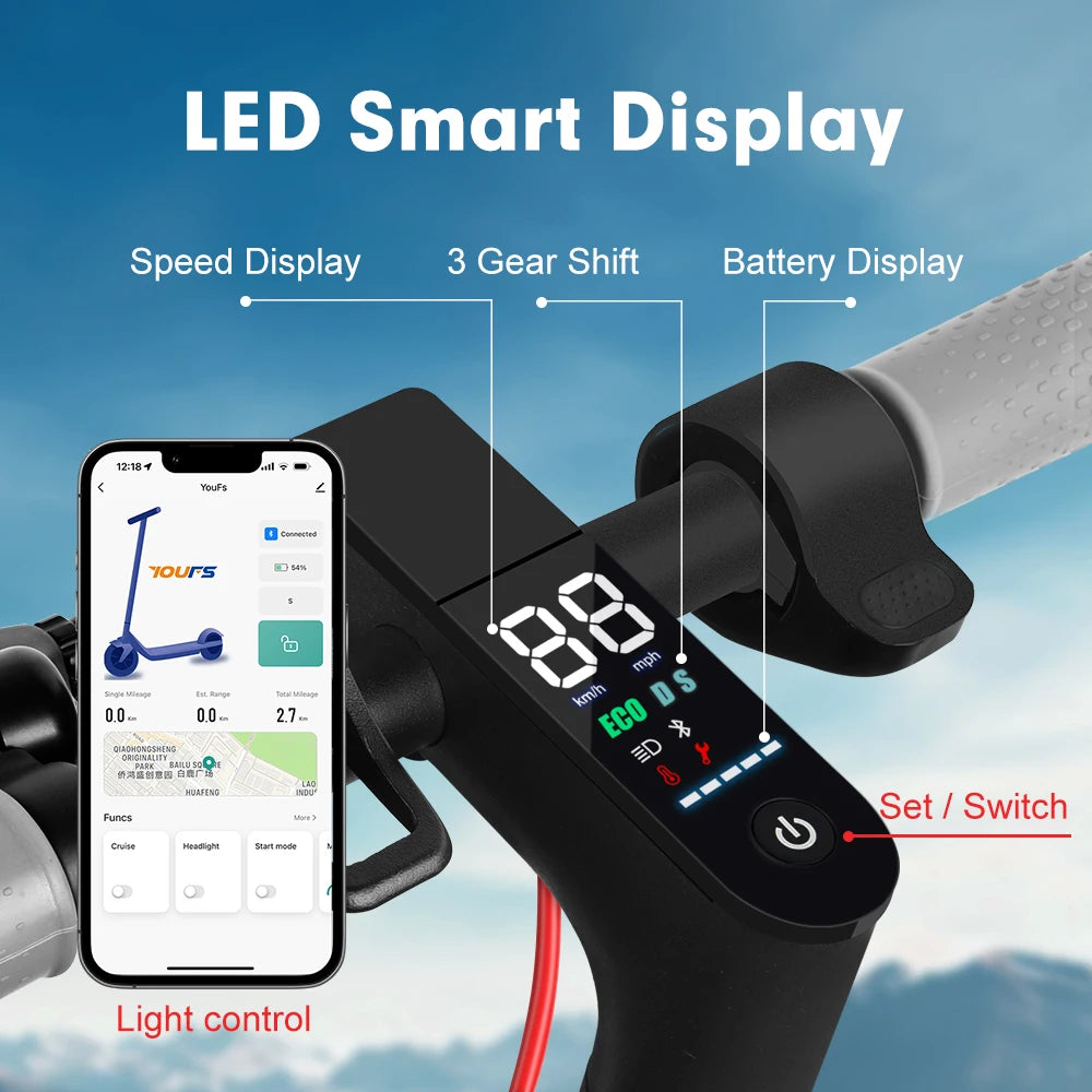 Mankeel 350W Foldable Electric Scooter for Adults E Scooter Dual Brake Max Range 30KM Smart APP 36V 10.4AH Electric Scooter