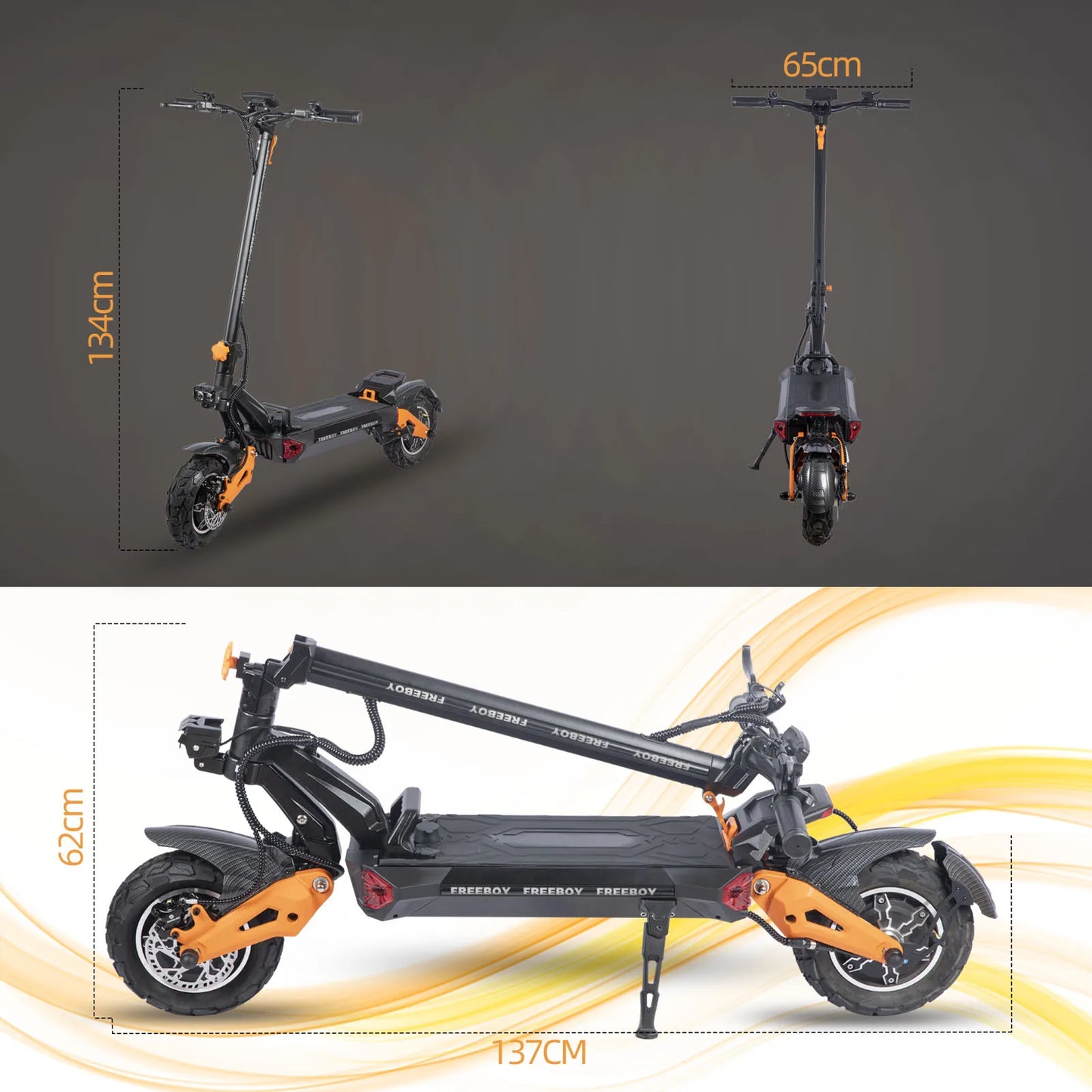 6000W Fast Electric Scooter for Adult,Daul Motor 50mph,60V 30Ah,11'' Off Road Tires,55miles Range,Sport Folding eScooter