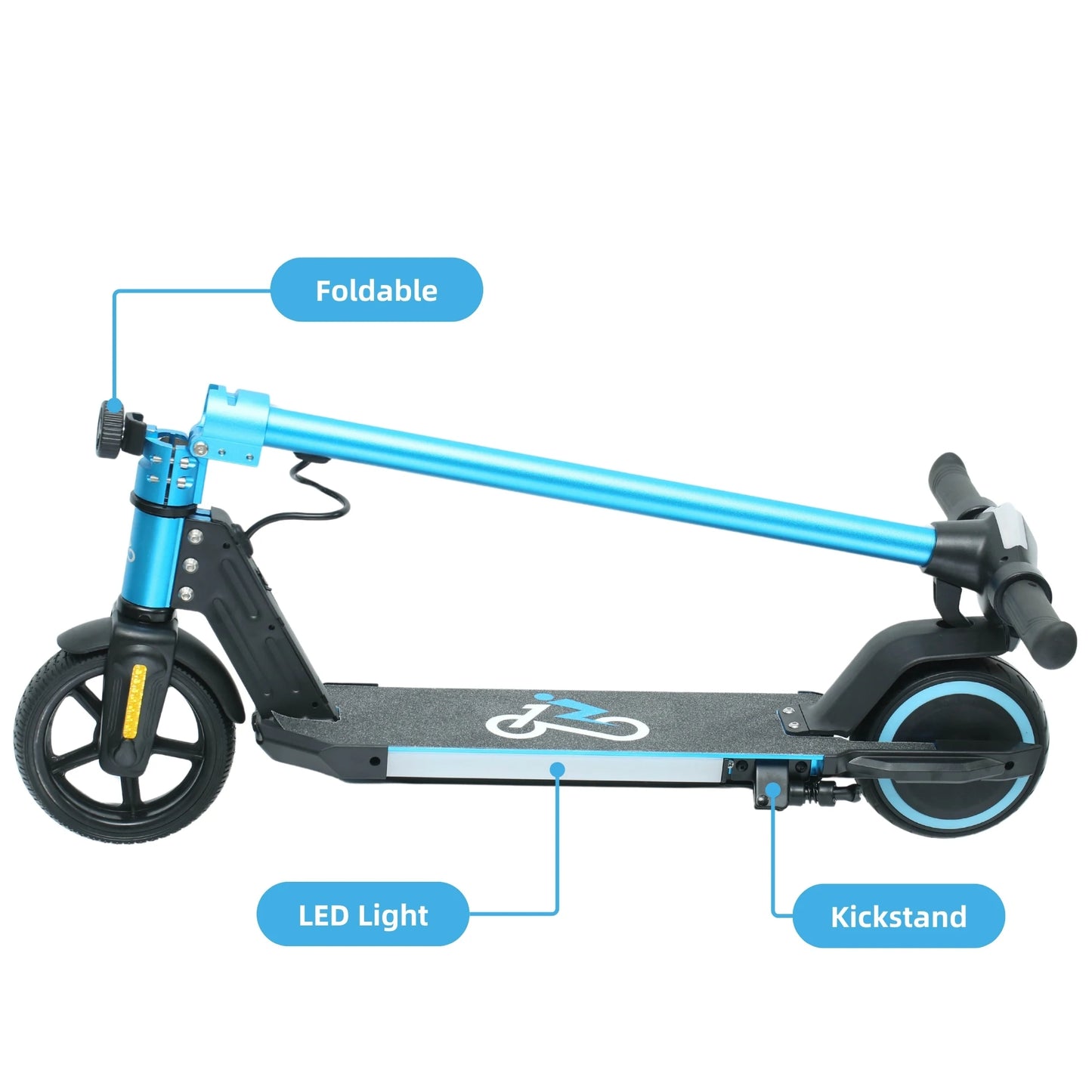 Children's Electric Scooter 130W,11 Mph,6 Mile,EMOKO A43 6.5" Foldable Electric Scooter,21.6V 2AH,2025 New E-Scooter