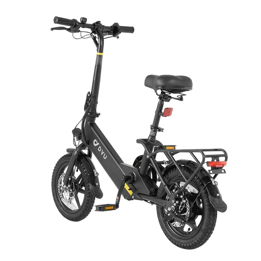 DYU C3 Adult Electric Bicycle, 250W city ebike, 36V 7.5AH E-bike, 14 Tire Foldable Electric Bike