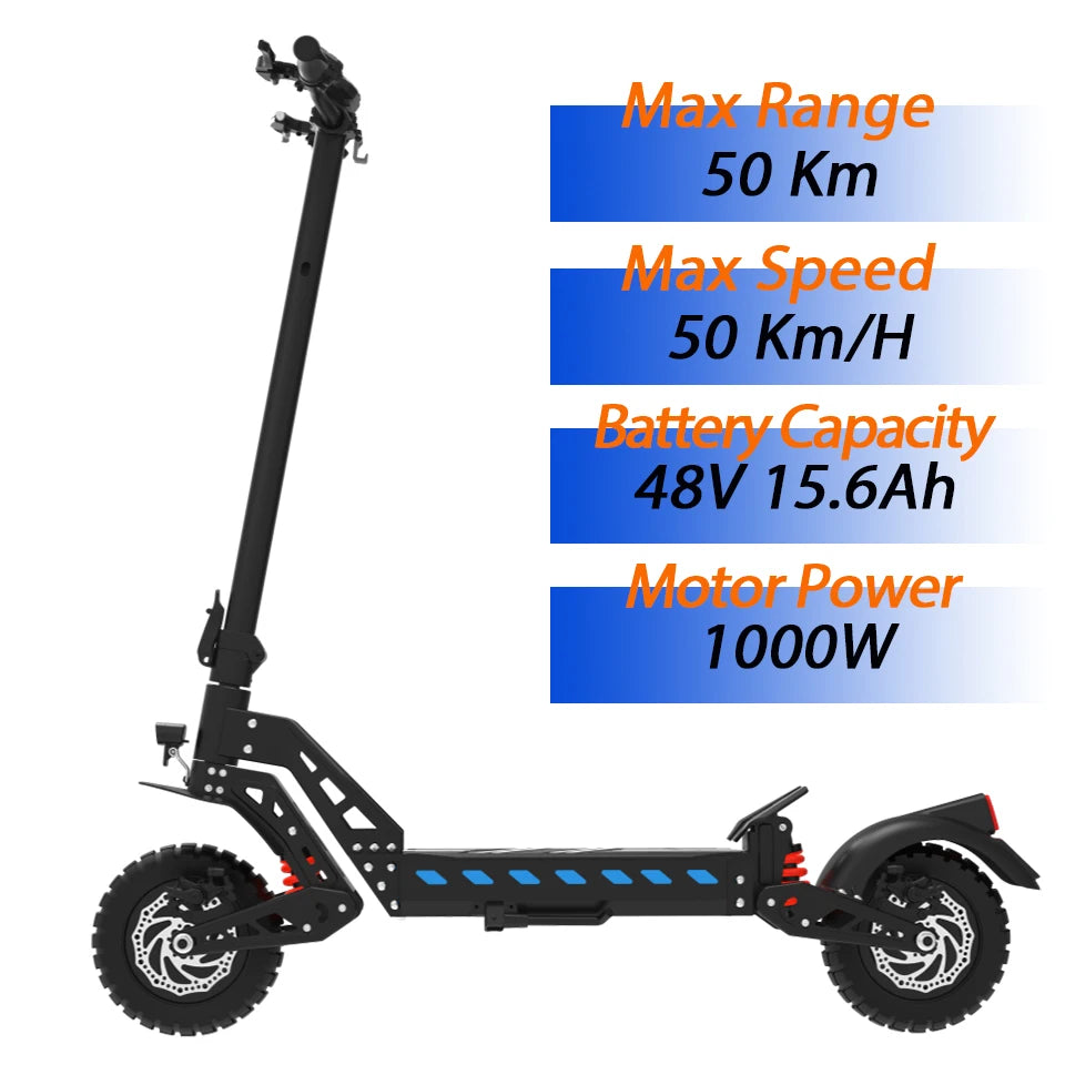 DT10 Dual Motor 48V 52V 20.8Ah Electric Scooter 1200W*2 1000W*2 60KM/H 70KM/H Range 70KM 80KG Offroad-Elektroroller