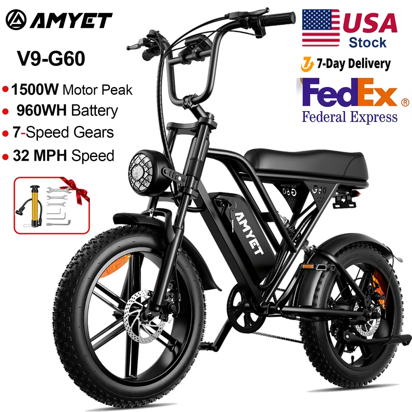 AMYET V9-G60 Adults Electric Bike