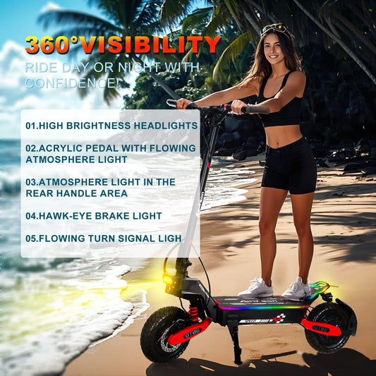 45Miles Long Range 40MPH Top Speed E Scooter